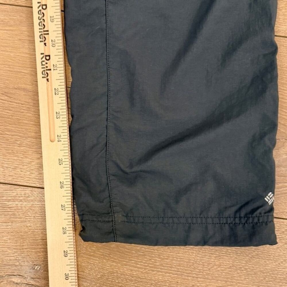 Columbia Dark Gray Cargo Nylon Mid Rise Hiking Zip Off Pants Shorts Women Sz 10 - Picture 6 of 14